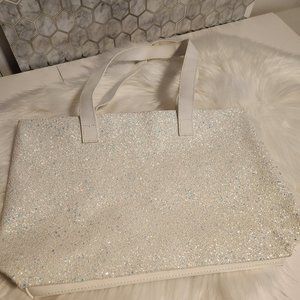 Clinique white sparkle tote